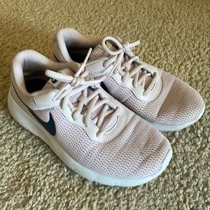 Pink and navy Nike shoes. Size 5.5. Hardly worn